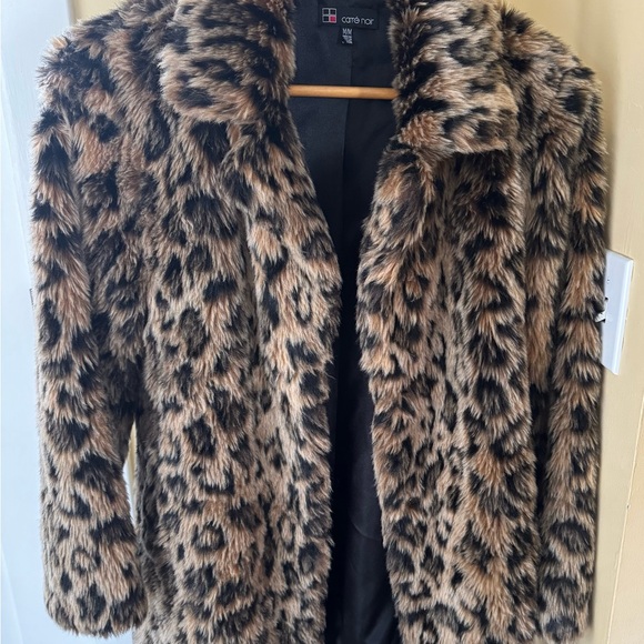 Carré Noir Leopard Faux Fur Jacket - Picture 2 of 5